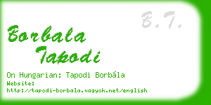 borbala tapodi business card