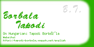 borbala tapodi business card